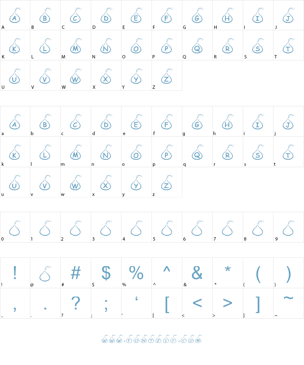 KR Candy Kiss Font Character